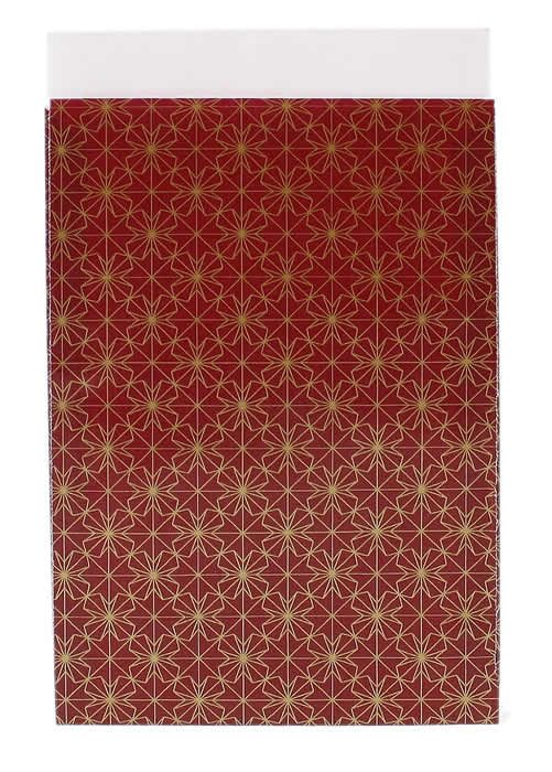 Papieren zakjes sterren goud bordeaux 17 x 25 cm (50 stuks)