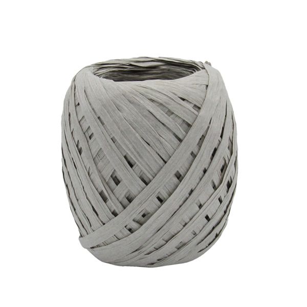 Raffia lint grijszilver 5 mm (50 meter)