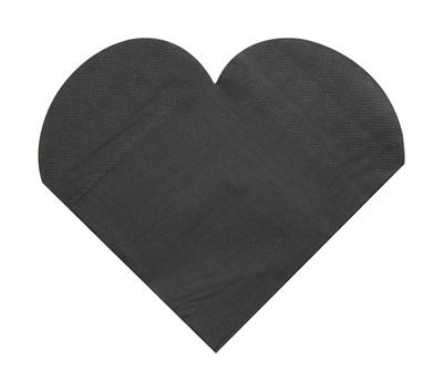 Servetten hart zwart (10 stuks)