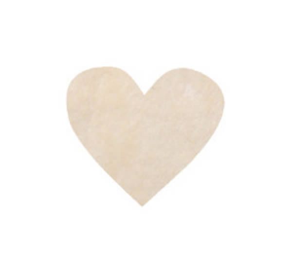 Confetti hart ivoor 4 cm (100 stuks)