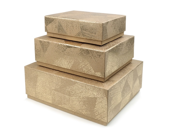 Geschenkdozen vance kraft goud (set van 3)