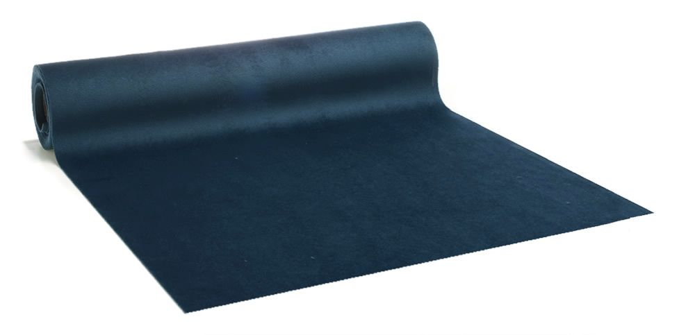 Tafelloper velvet blauw 28 cm (2,5 meter)