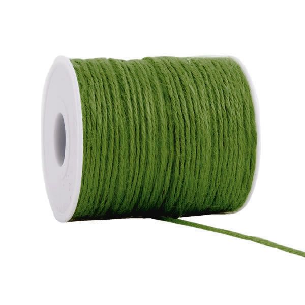 Jute touw mosgroen 2 mm (100 meter)