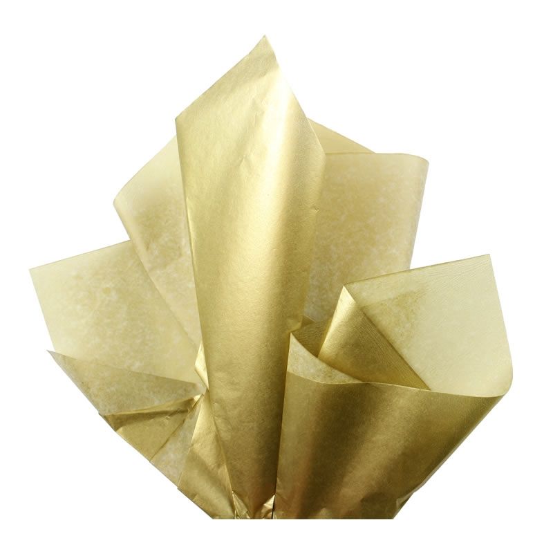 Vloeipapier goud 50 x 70 cm (240 vellen)