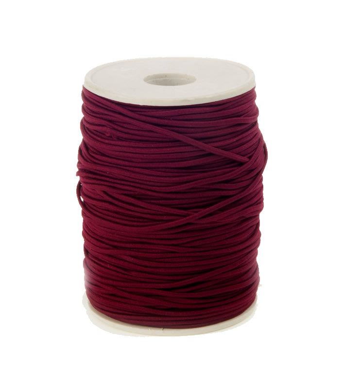 Elastiek koord bordeaux 2 mm (100 meter)