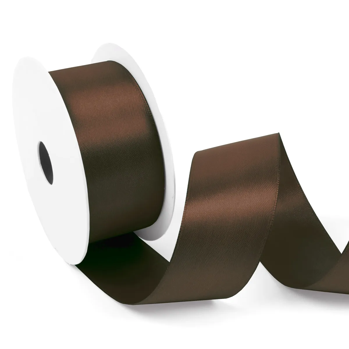 Satijnlint 38 mm bruin (25 meter)
