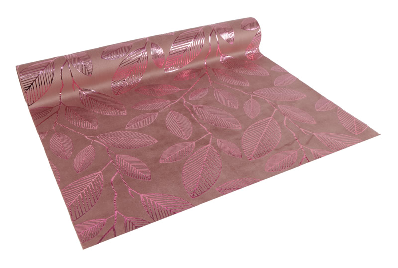 Tafelloper velvet leaf oud roze 35 cm (2 meter)