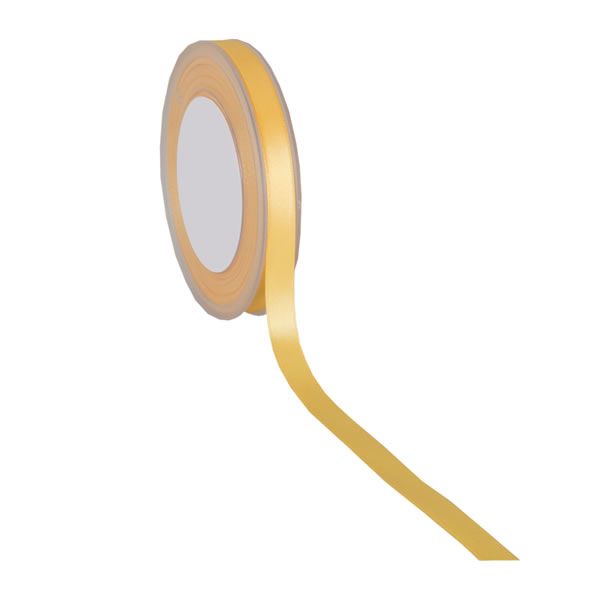 Satijnlint 10 mm geel (25 meter)