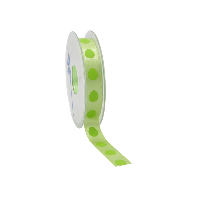 Cadeaulint paaseitjes groen 15 mm (25 meter)