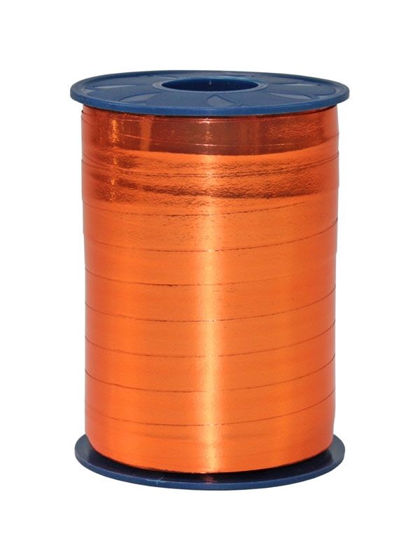 Krullint metallic oranje 10 mm (250 meter)