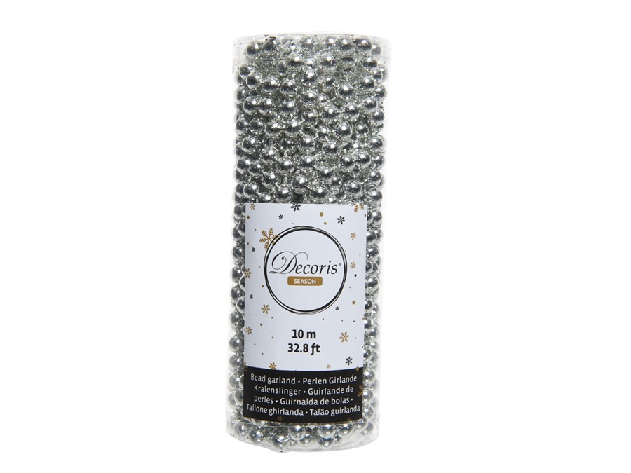 Kralenslinger metallic zilver 8 mm (10 meter)