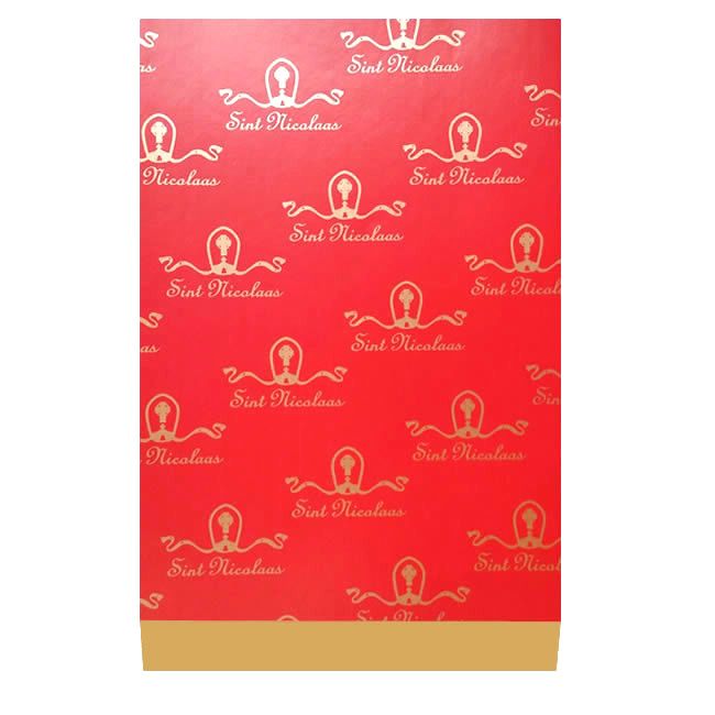 Sinterklaas zakjes rood dubbelzijdig 12 x 19 cm (50 stuks)