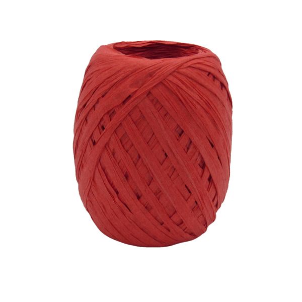 Raffia lint rood 5 mm (50 meter)