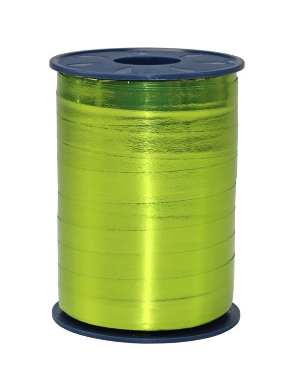 Krullint metallic limegroen 10 mm (250 meter)