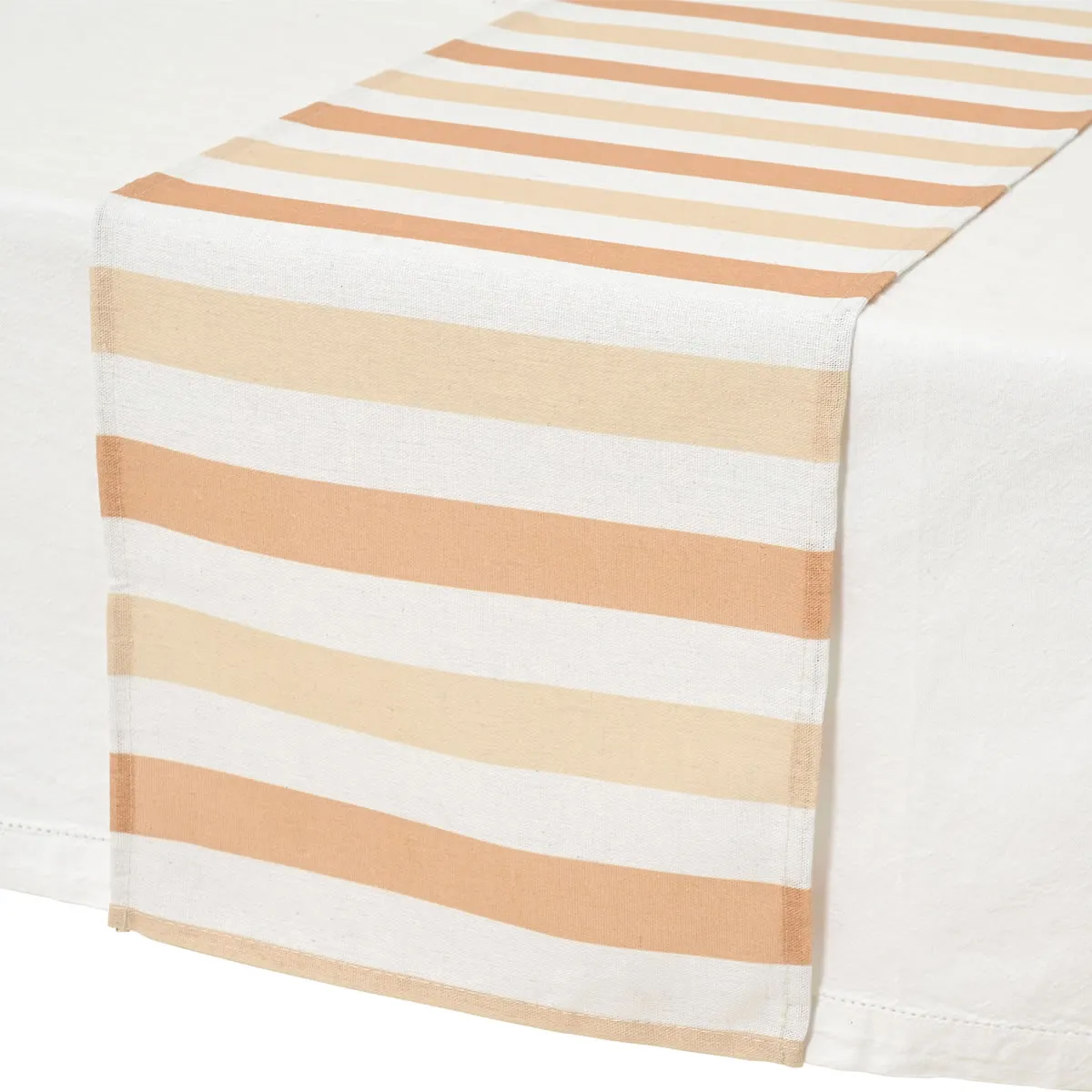 Tafelloper summer stripes oranje 32 cm (1,4 meter)