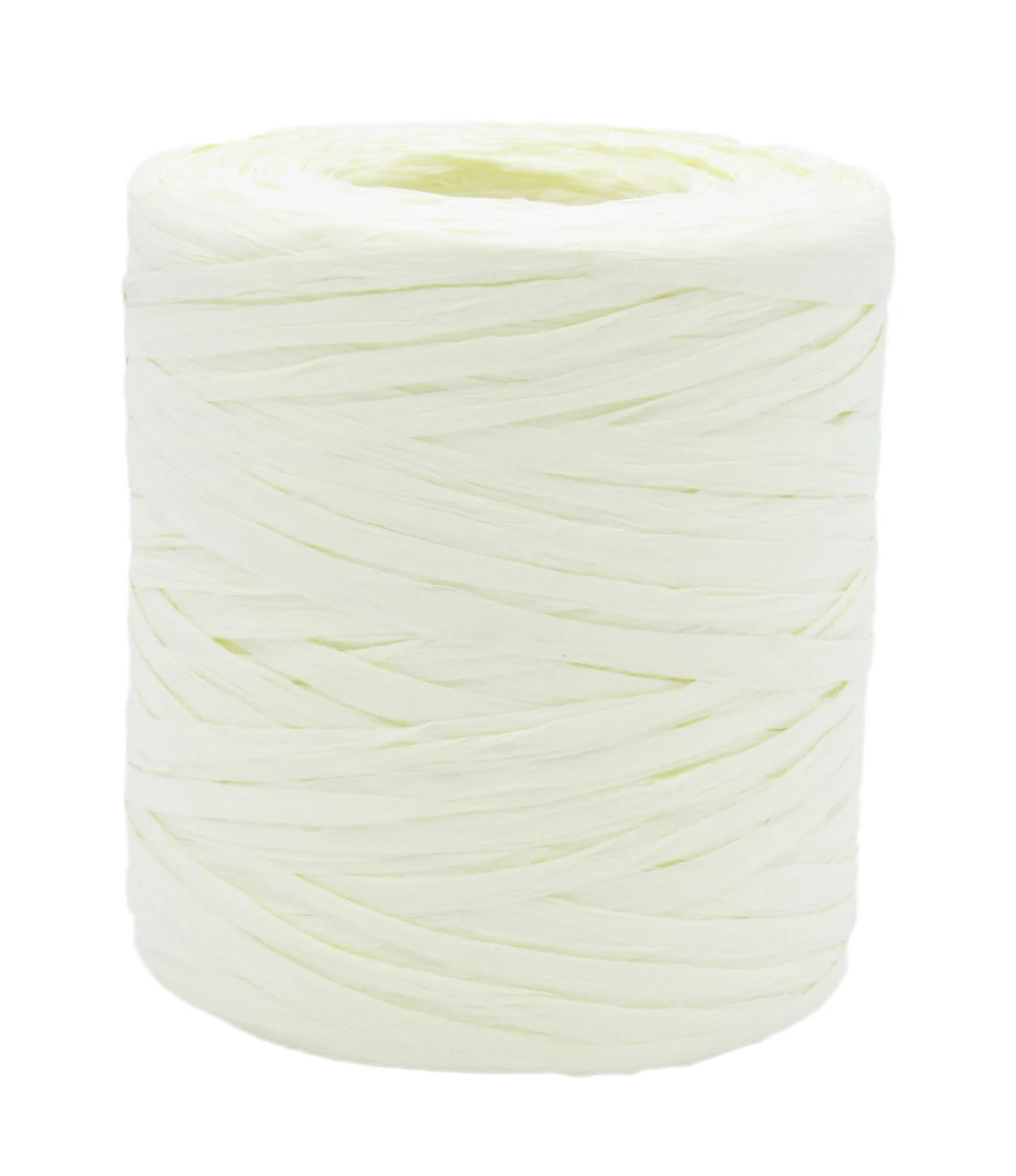 Raffia lint crème 5 mm rol (200 meter)