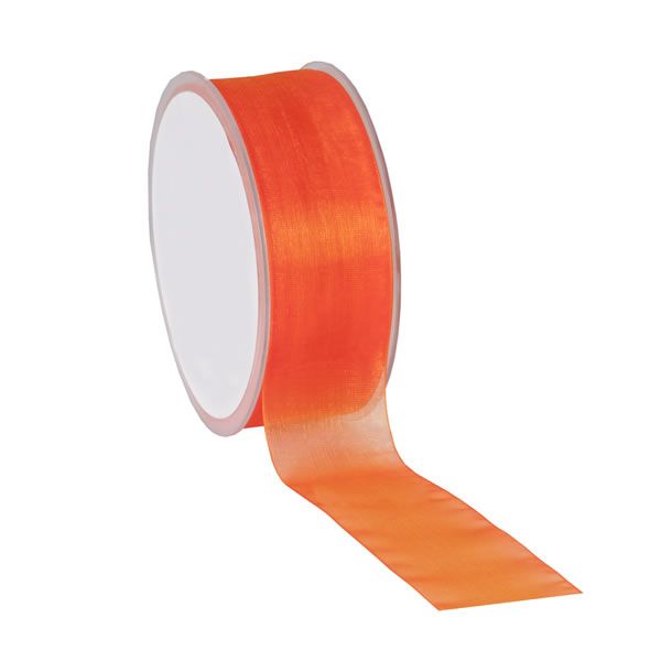 Organza lint oranje 38 mm (50 meter)