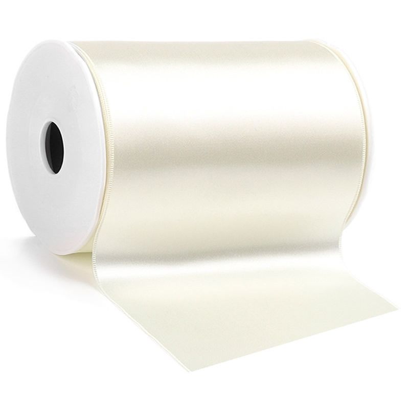 Satijnlint 150 mm creme (25 meter)