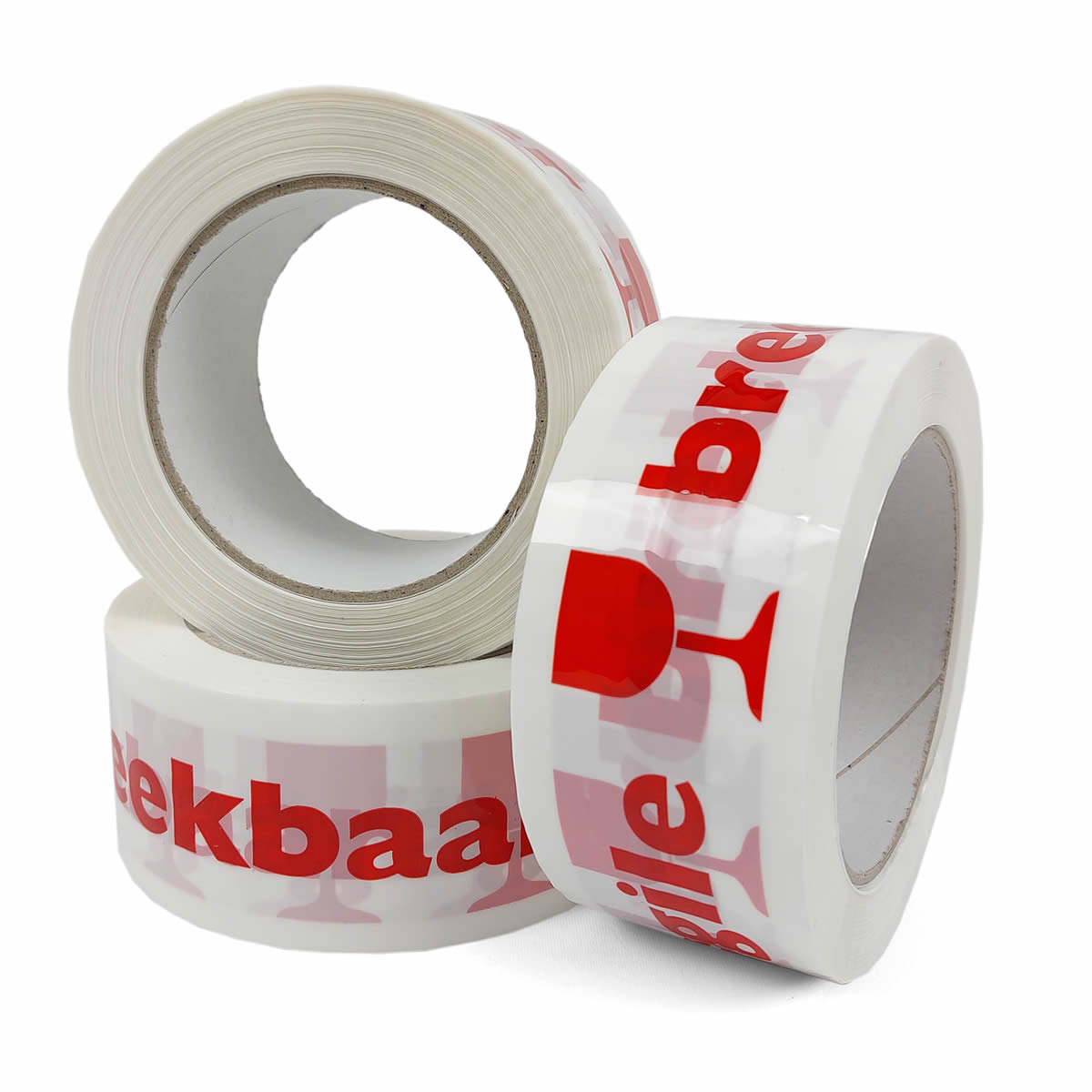 Breekbaar tape wit 48 mm (100 meter)