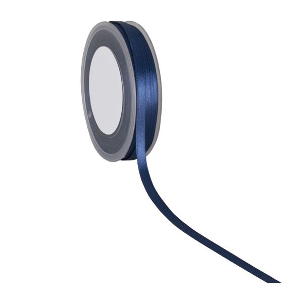 Satijnlint 6 mm donkerblauw (50 meter)