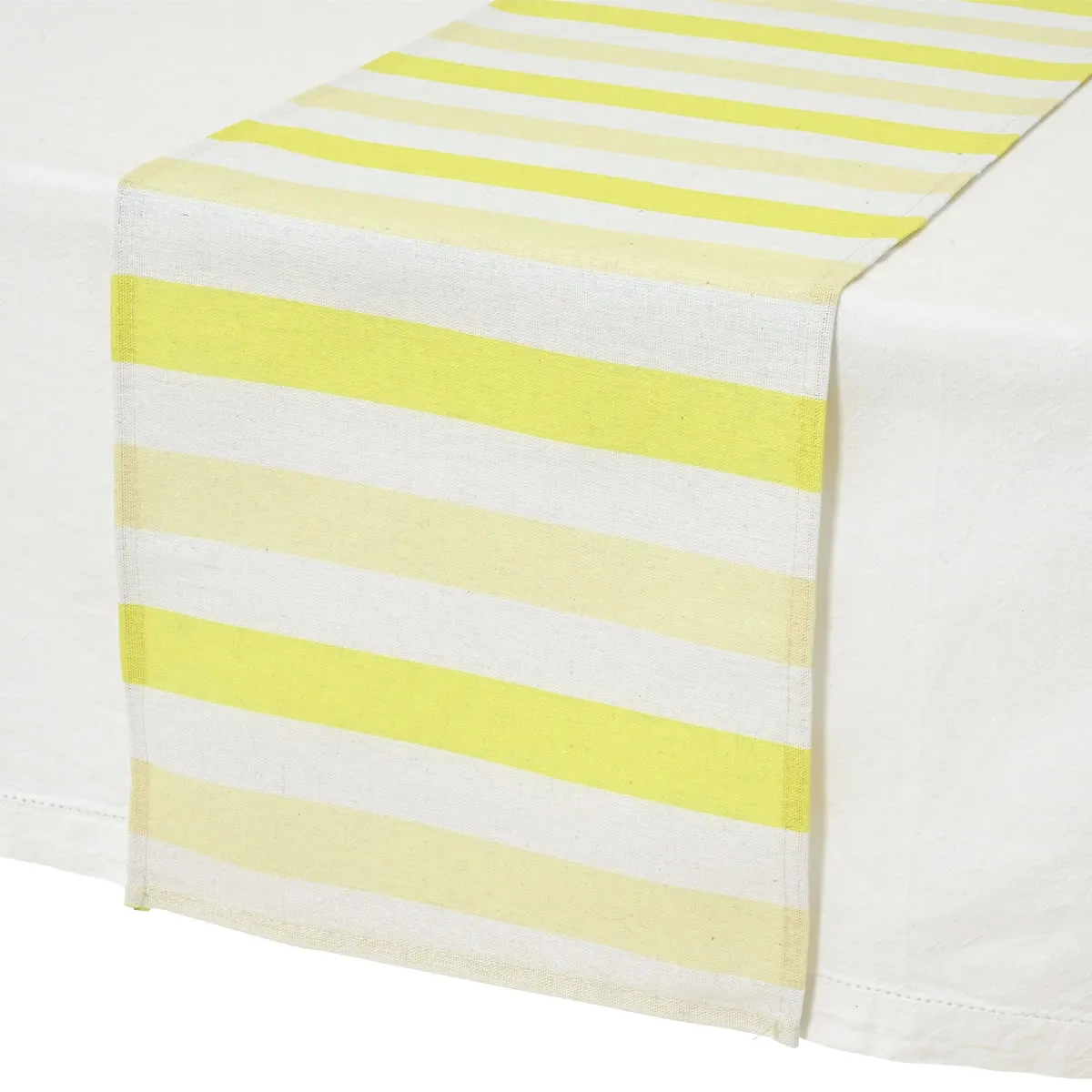 Tafelloper summer stripes geel 32 cm (1,4 meter)