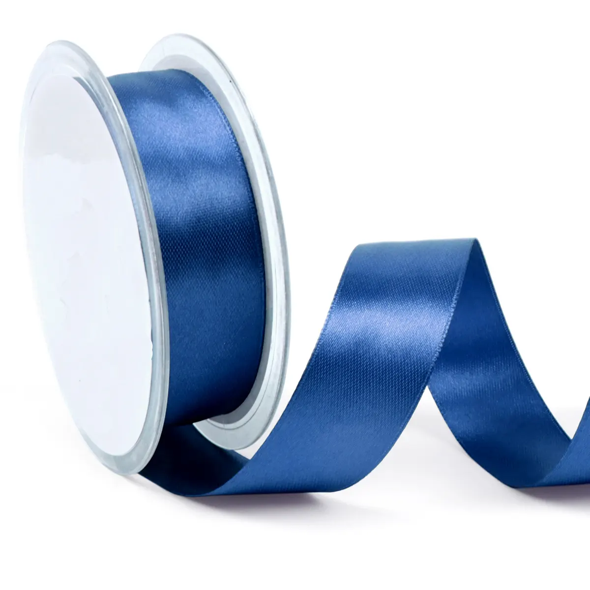 Satijnlint donkerblauw 25 mm (25 meter)