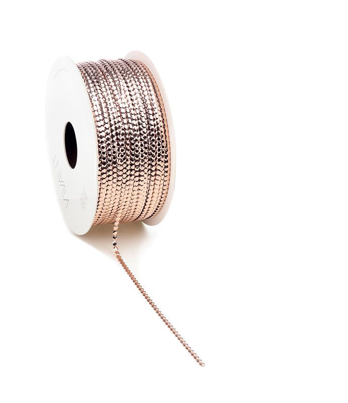 Decoratie koord circle rosé goud 3 mm (50 meter)