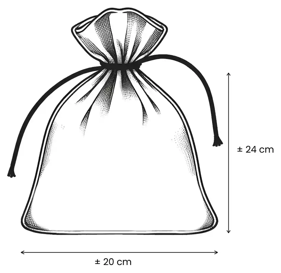 Organza zakjes zwart 20 x 30 cm (50 stuks)