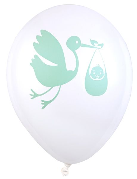 Ballonnen baby shower mintgroen (8 stuks)