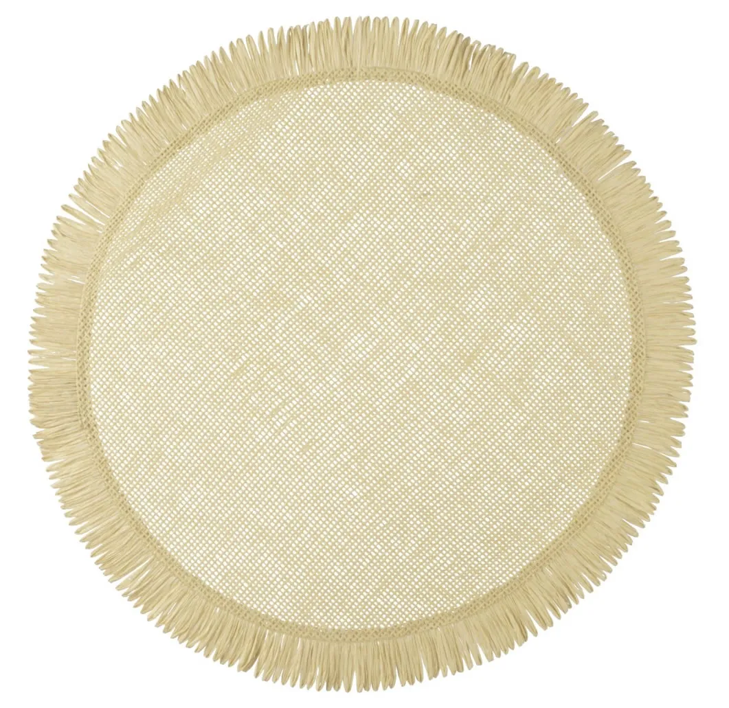 Placemat franjes creme 38 cm (1 stuk)