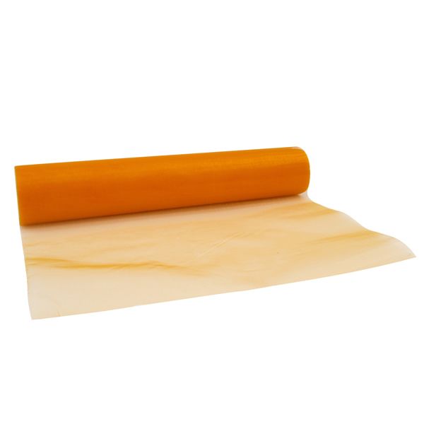 Tafelloper organza oranje 28 cm (10 meter)