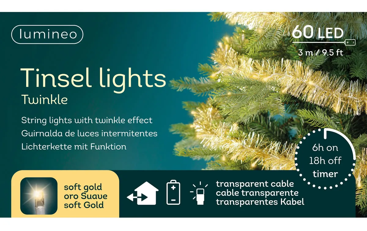 Guirlande goud met 60 LED (3 meter)