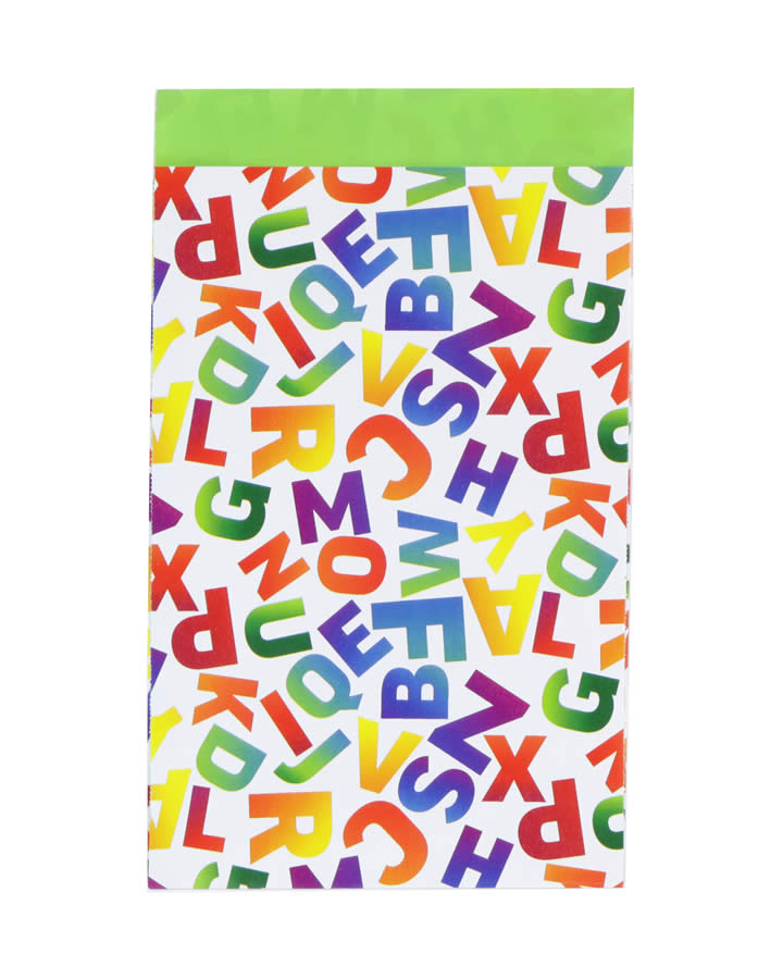 Papieren zakjes letters 12 x 19 cm (200 stuks)