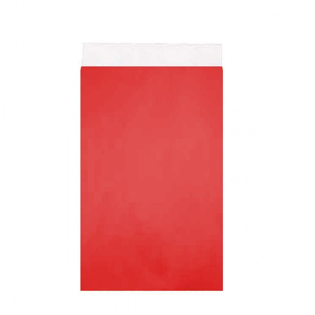 Papieren zakjes rood 12 x 19 cm (200 stuks)