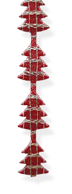 Decoratie koord kerstboom rood 8 mm (15 meter)