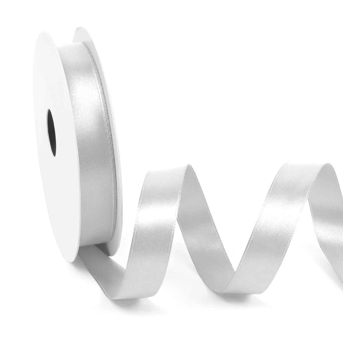 Satijnlint 15 mm grijszilver (25 meter)