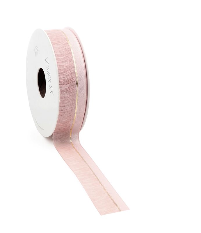Cadeaulint linez roze 25 mm (15 meter)