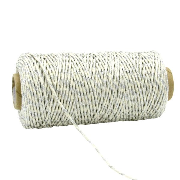 Twisted koord metallic zilver (2 mm x 100 meter)