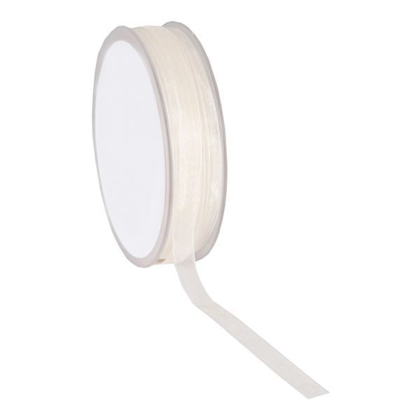 Organza lint creme 10 mm (50 meter)