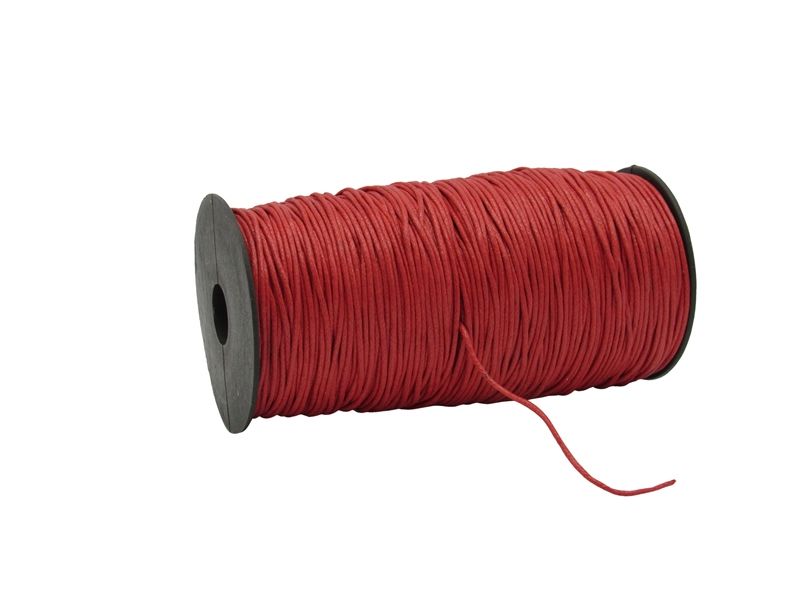 Waxkoord rood 1,5 mm (200 meter)