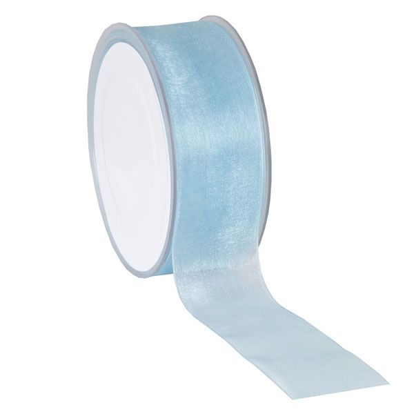 Organza lint lichtblauw 38 mm (50 meter)