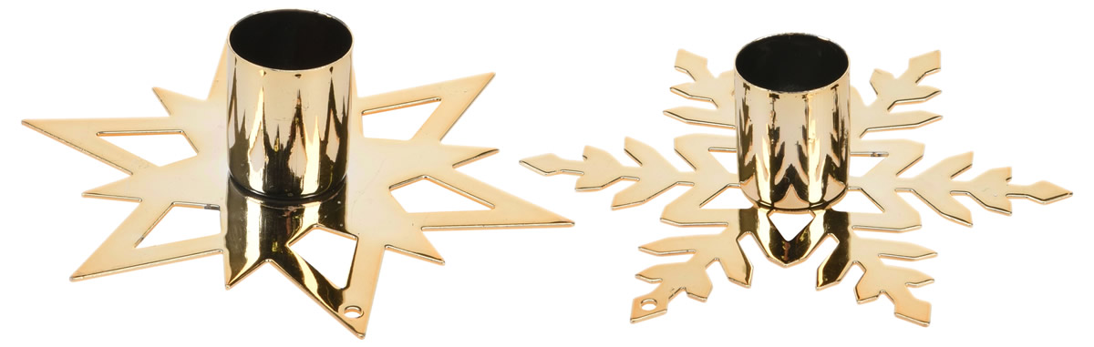Kandelaar goud 11 cm (set van 2)