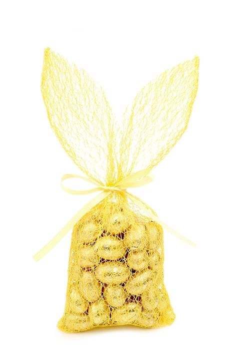 Honeycomb zakjes paashaas geel 13,5 x 29 cm (5 stuks)