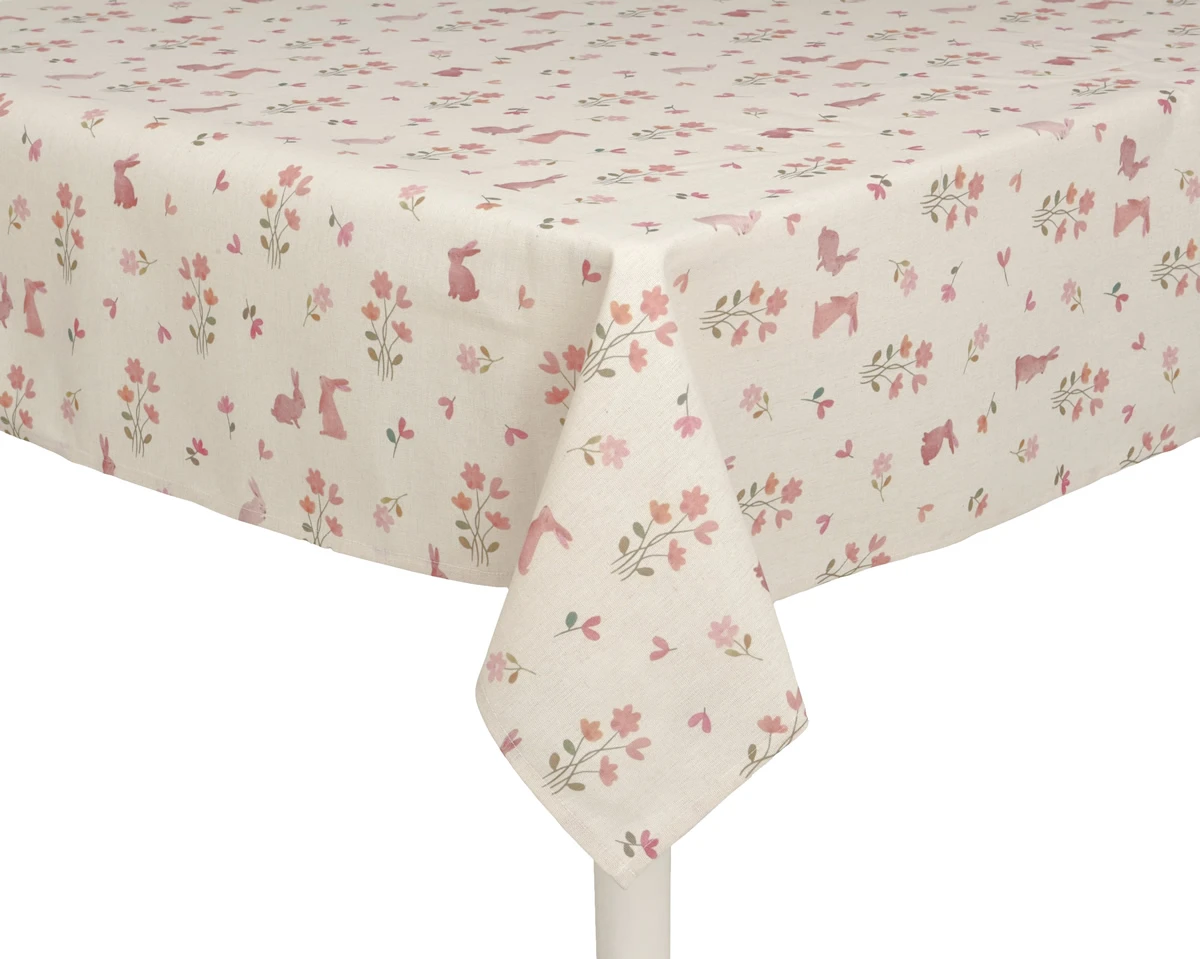 Tafelkleed Vrolijk Pasen naturel 140 x 250 cm (per stuk) Tafelkleed Vrolijk Pasen naturel 140 x 250 cm (per stuk)