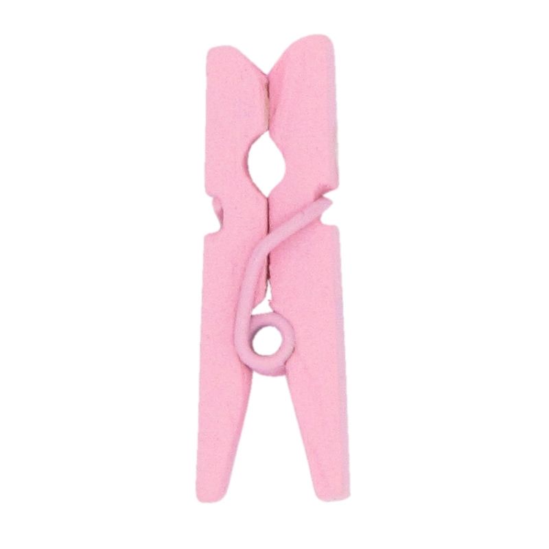 Houten knijper roze 2,5 cm (24 stuks)