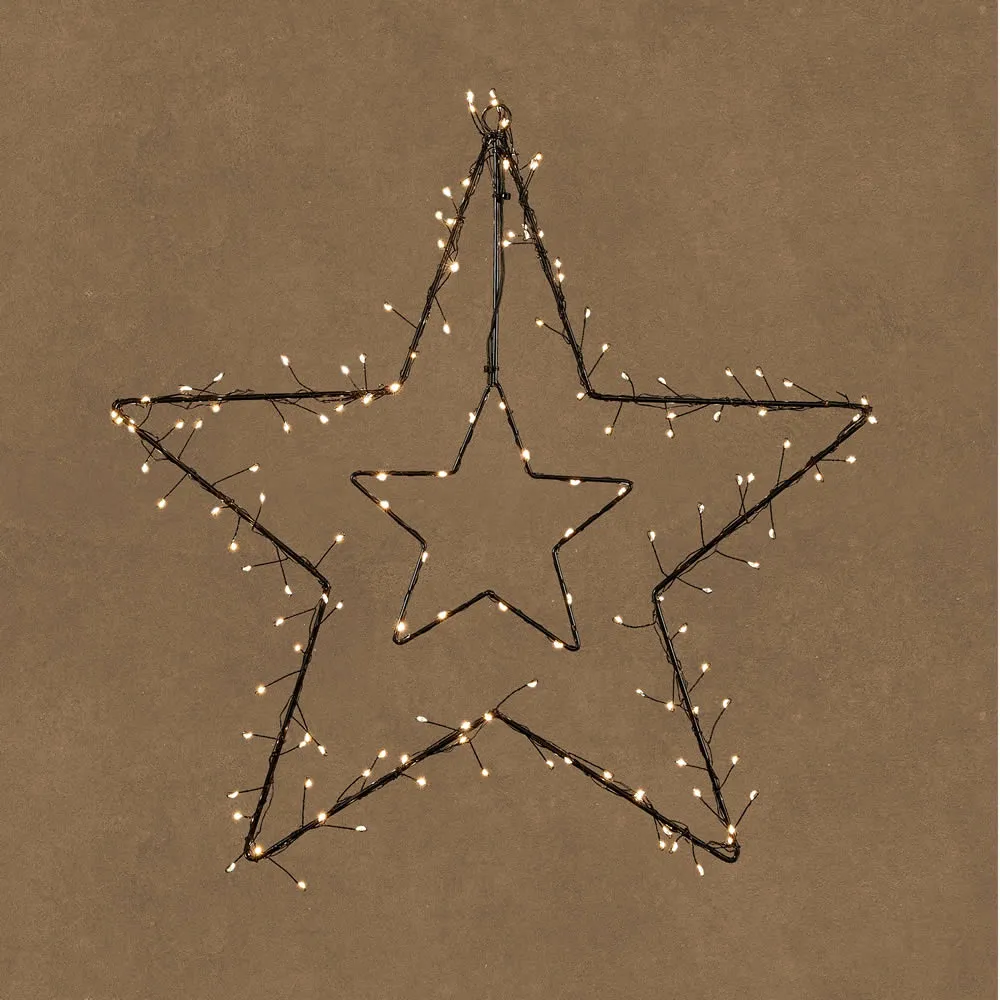 Decoratie ster 144 led zwart 48 cm (per stuk)