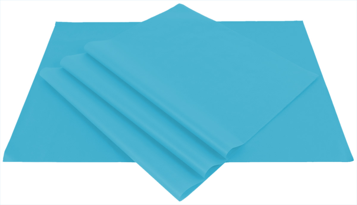 Vloeipapier turquoise 25 x 35 cm (480 vellen)