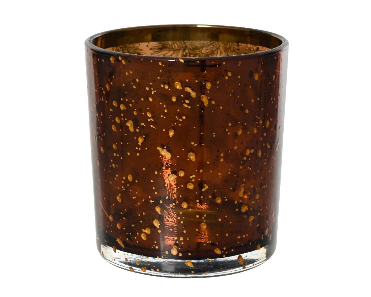 Waxinelichthouder dennentakjes bruin 8 cm (per stuk) Waxinelichthouder dennentakjes bruin 8 cm (per stuk)