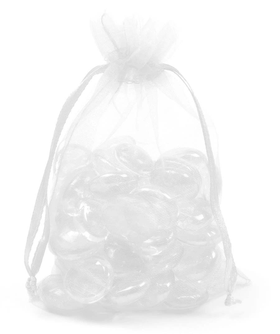 Organza zakjes wit 10 x 15 cm (50 stuks)