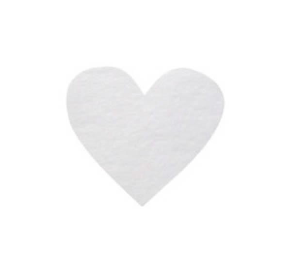 Confetti hart wit 4 cm (100 stuks)